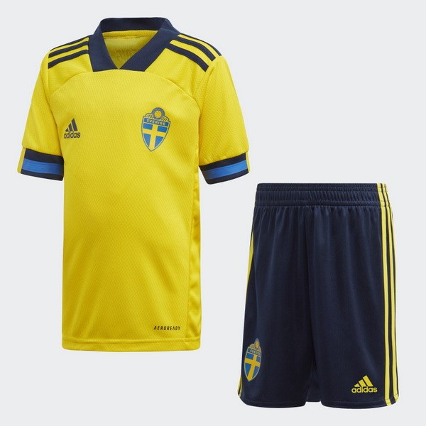 Camiseta Suecia Replica Primera Ropa Niños 2020 Amarillo